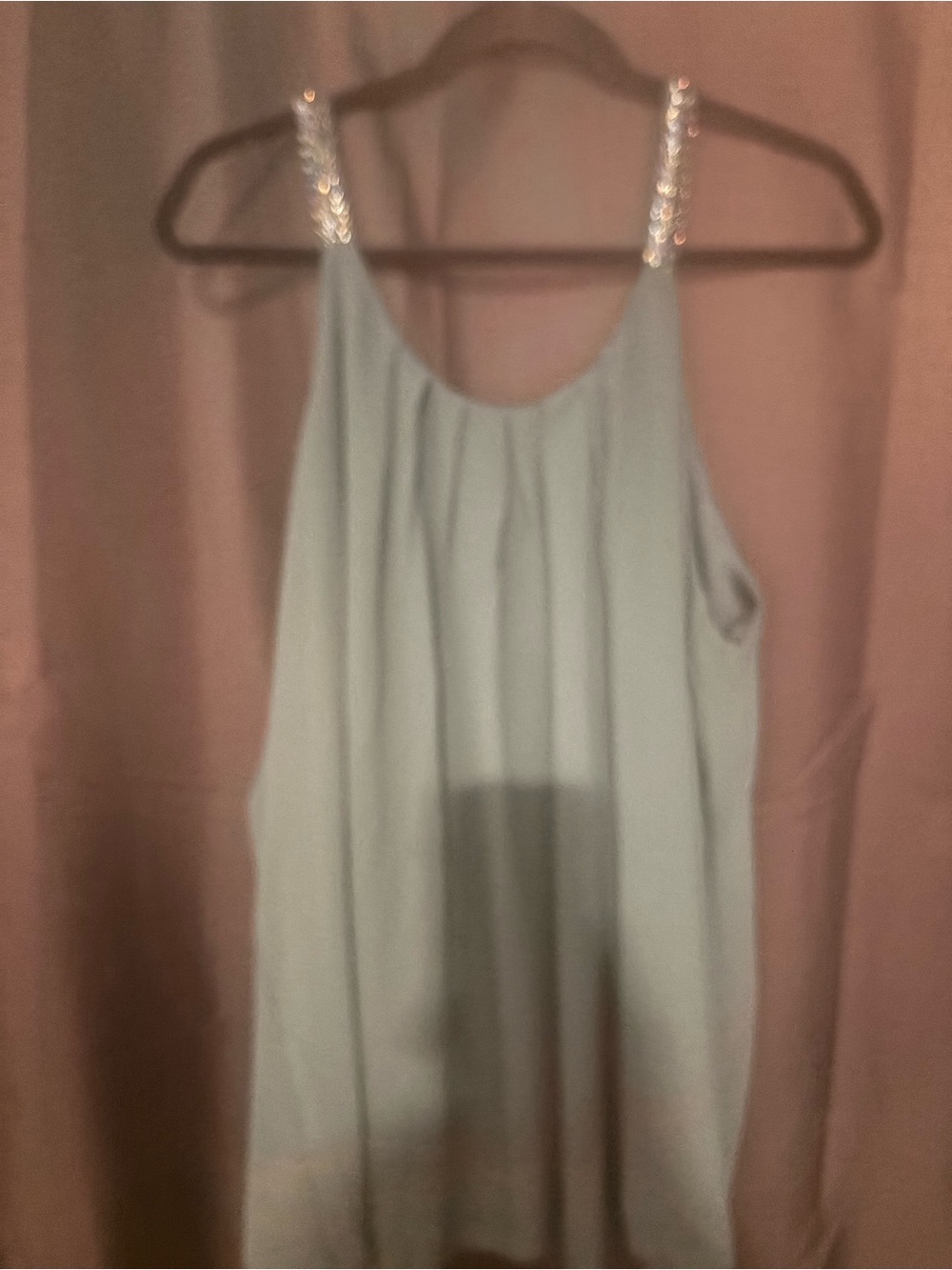 Vibrant Green Beaded Strap Women's Tank Top